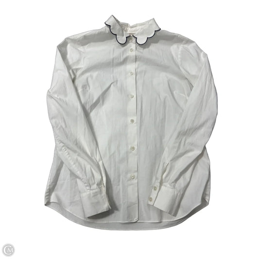 Top Long Sleeve Designer By Kate Spade In White, Size: Xs