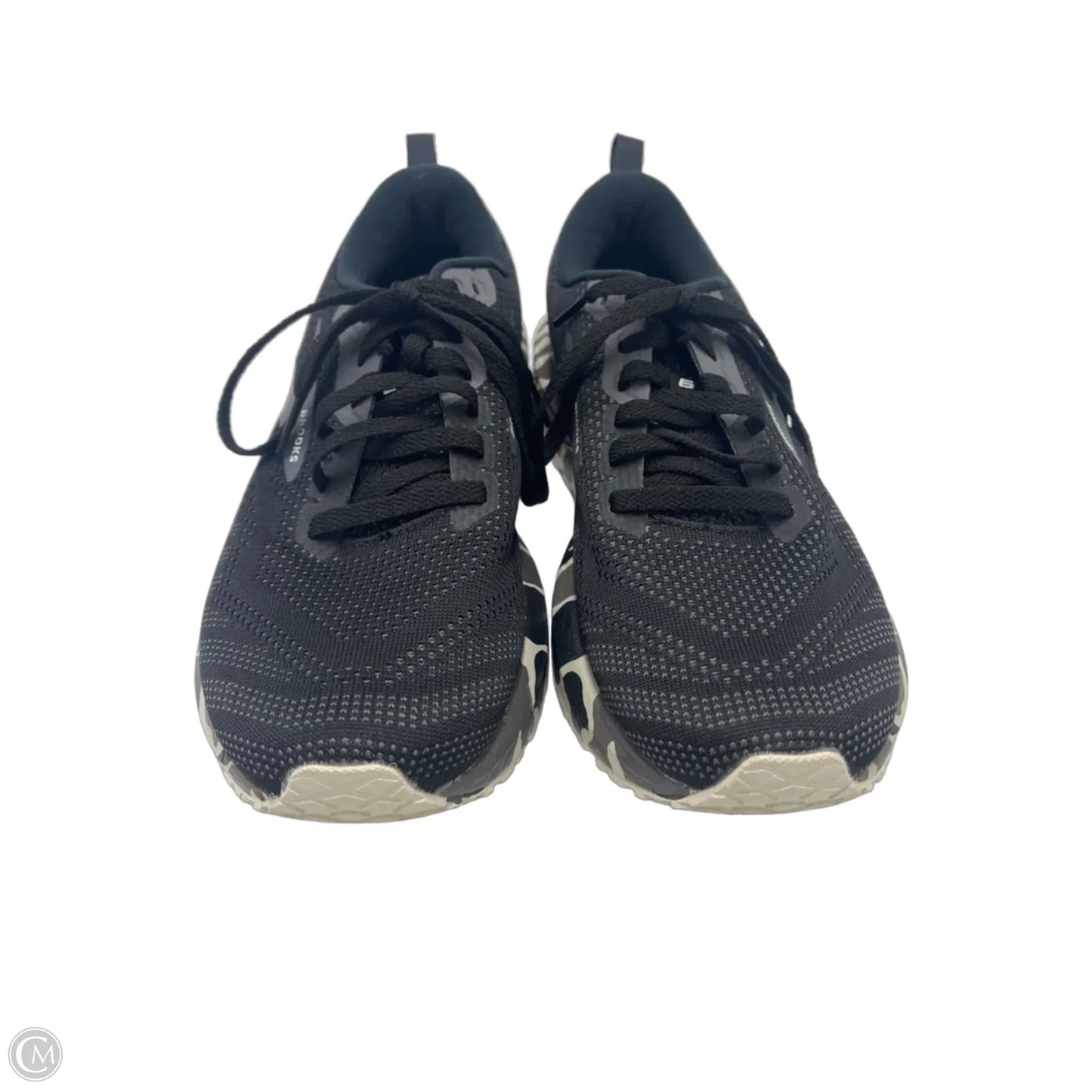 Shoes Athletic By Brooks In Black & White, Size: 9.5
