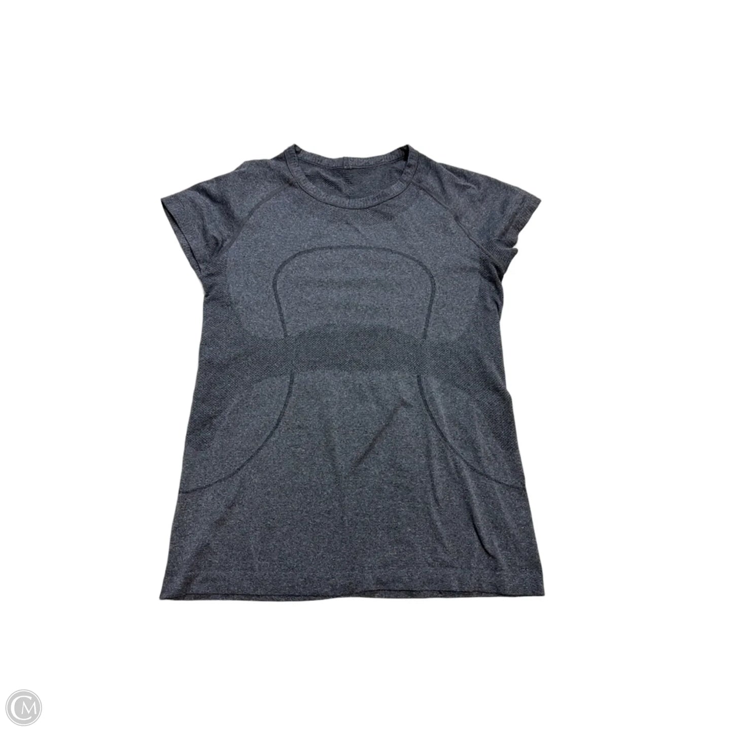 Athletic Top Short Sleeve By Lululemon In Grey, Size: M