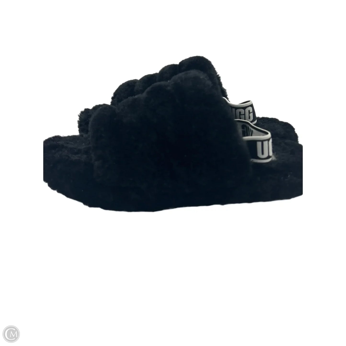 Slippers Designer By Ugg In Black, Size: 6
