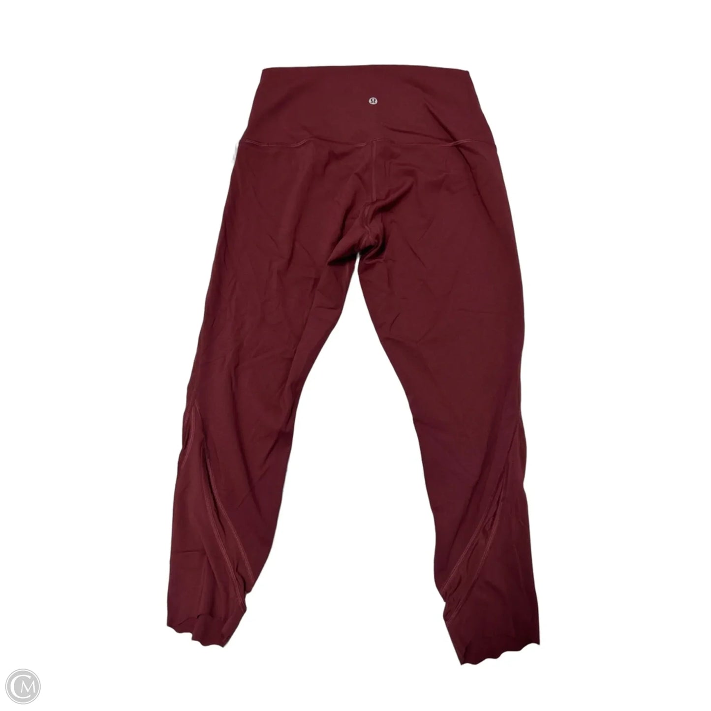 Athletic Leggings Capris By Lululemon In Maroon, Size: M