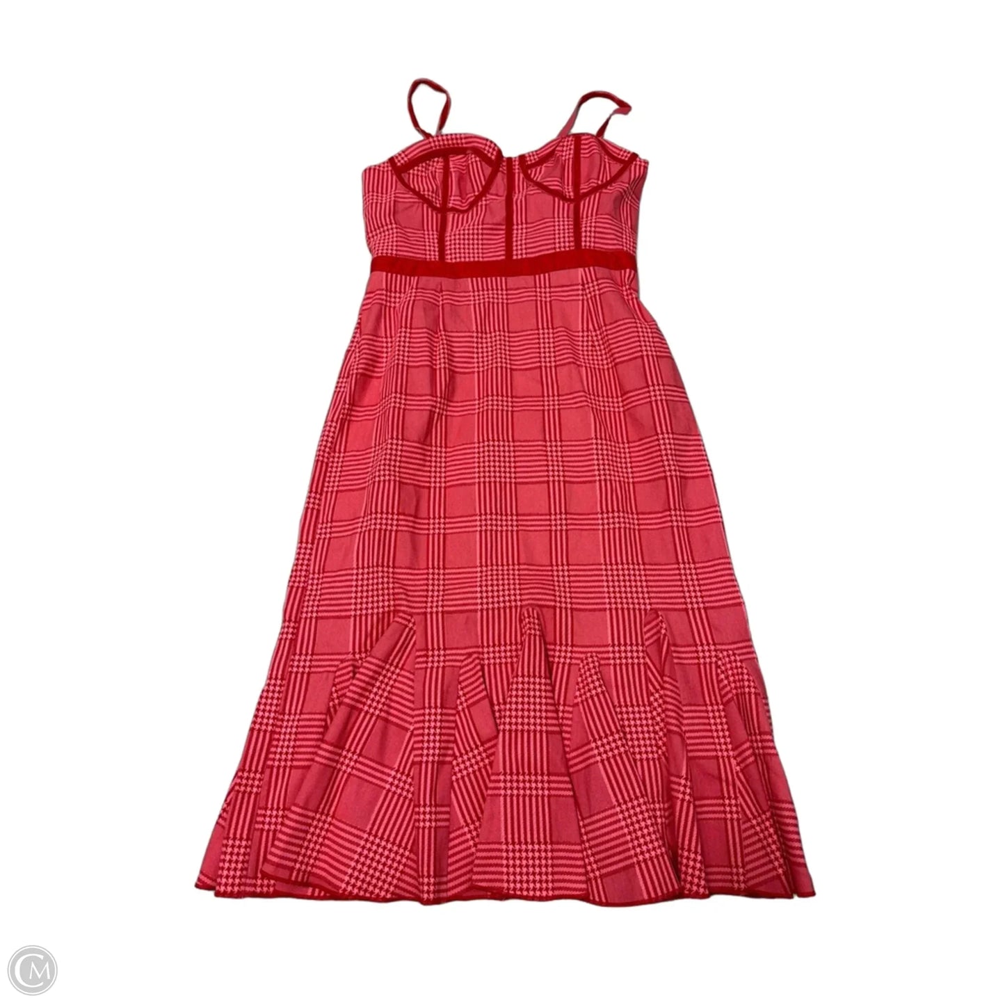 Dress Party Midi By Betsey Johnson In Pink & Red, Size: S