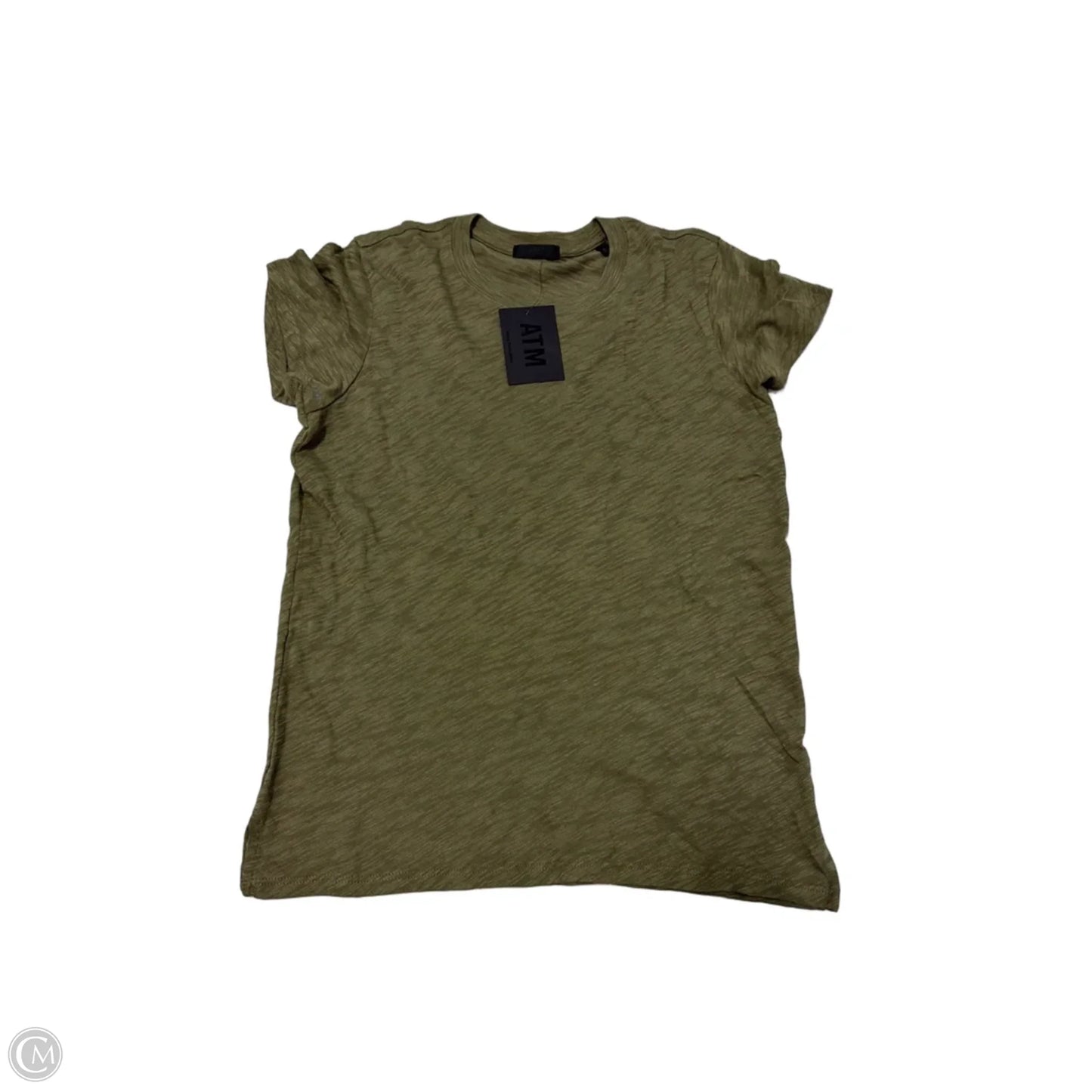 New! Top Short Sleeve Basic By ATM In Green, Size: S