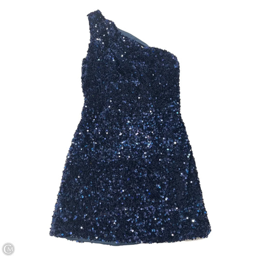 Sequin Dress Party Short  In Blue, Size: 2