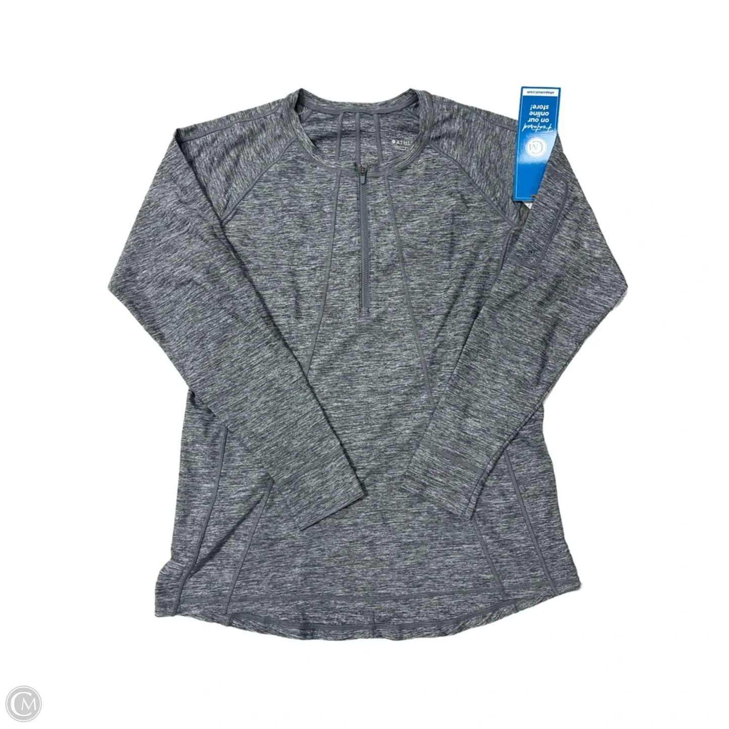 Athletic Top Long Sleeve Crewneck By Athleta In Grey, Size: L