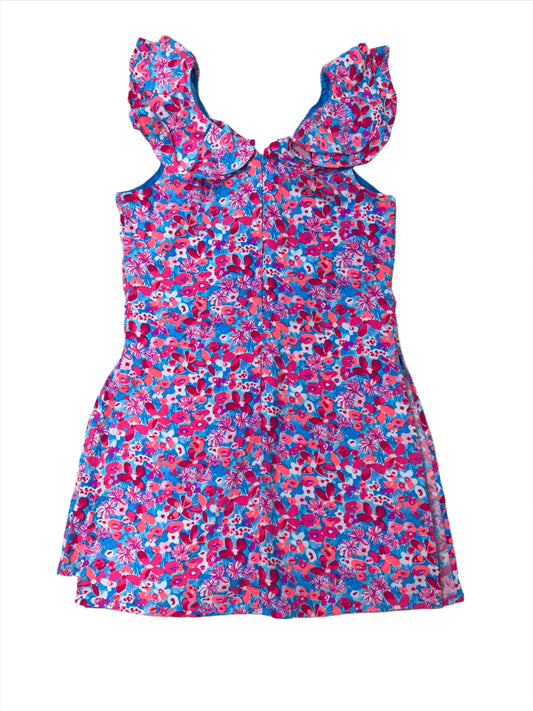Pink Blue Dress Designer Lilly Pulitzer, Size Xs