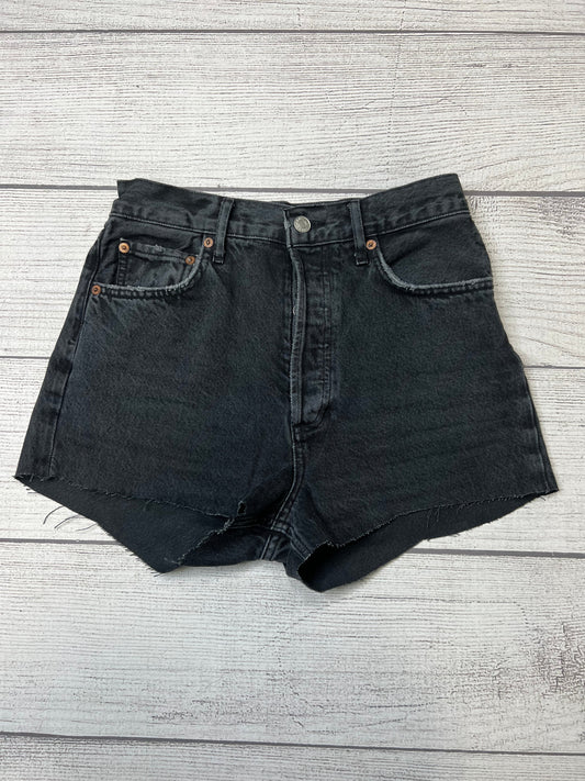 Black Denim Shorts Designer Agolde, Size 0