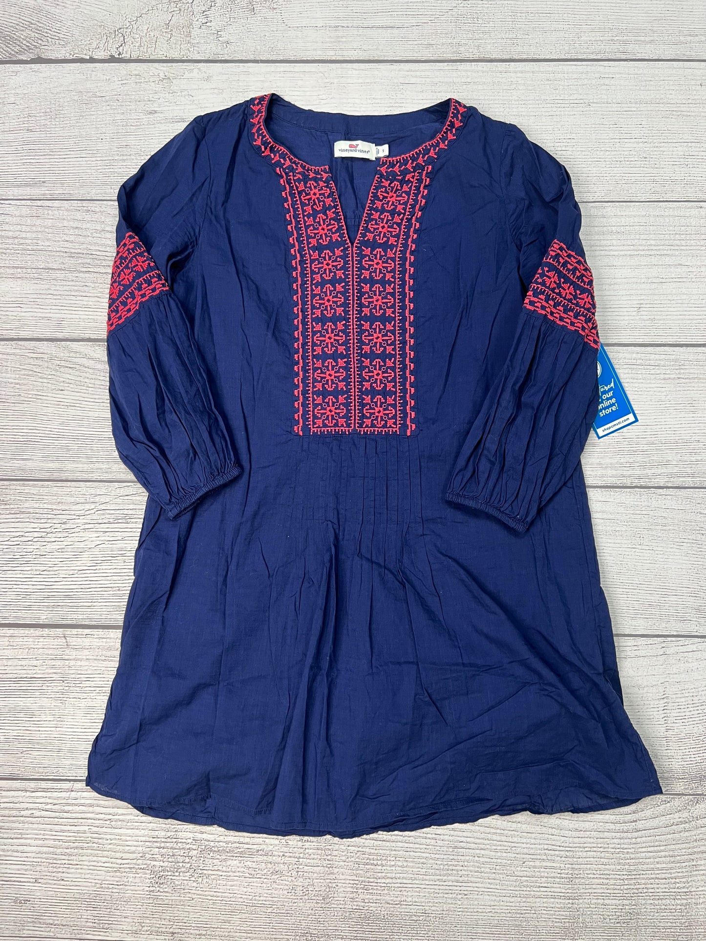 Dress Casual Midi By Vineyard Vines In Navy, Size: S