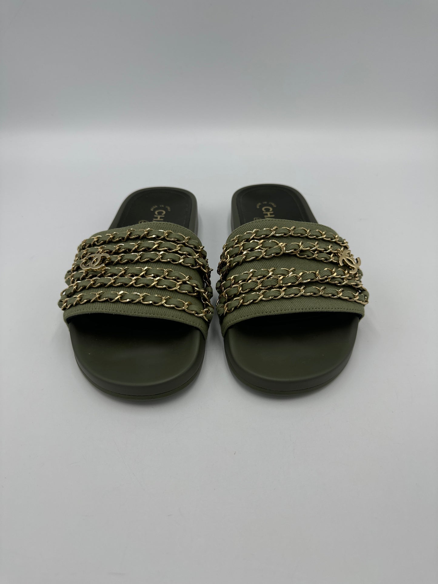 Chanel Tropiconic Luxury Designer Slides / Sandals in Size: 7 (37)