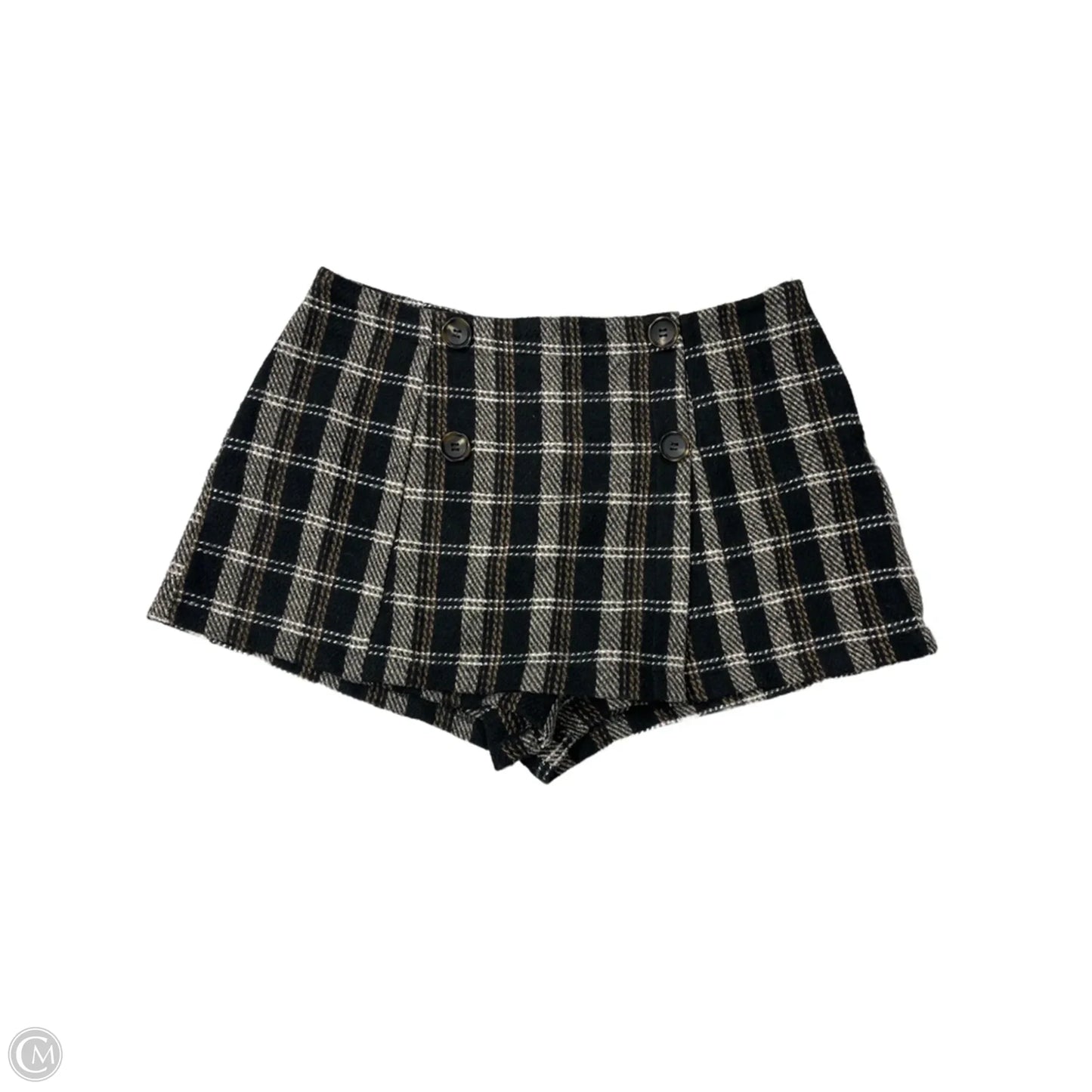 Skort By Fashion Nova In Plaid Pattern, Size: 1x