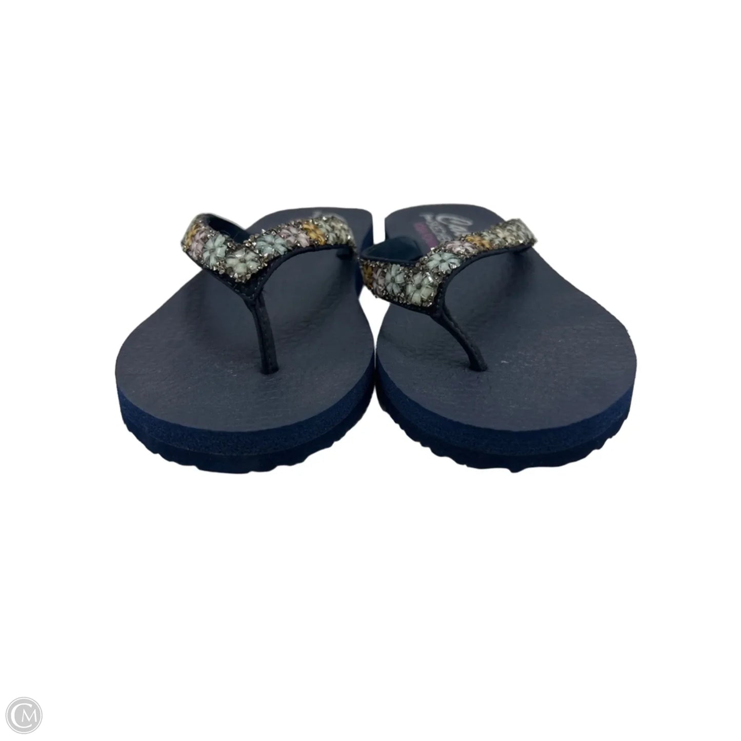 Sandals Flip Flops By Skechers In Navy, Size: 8
