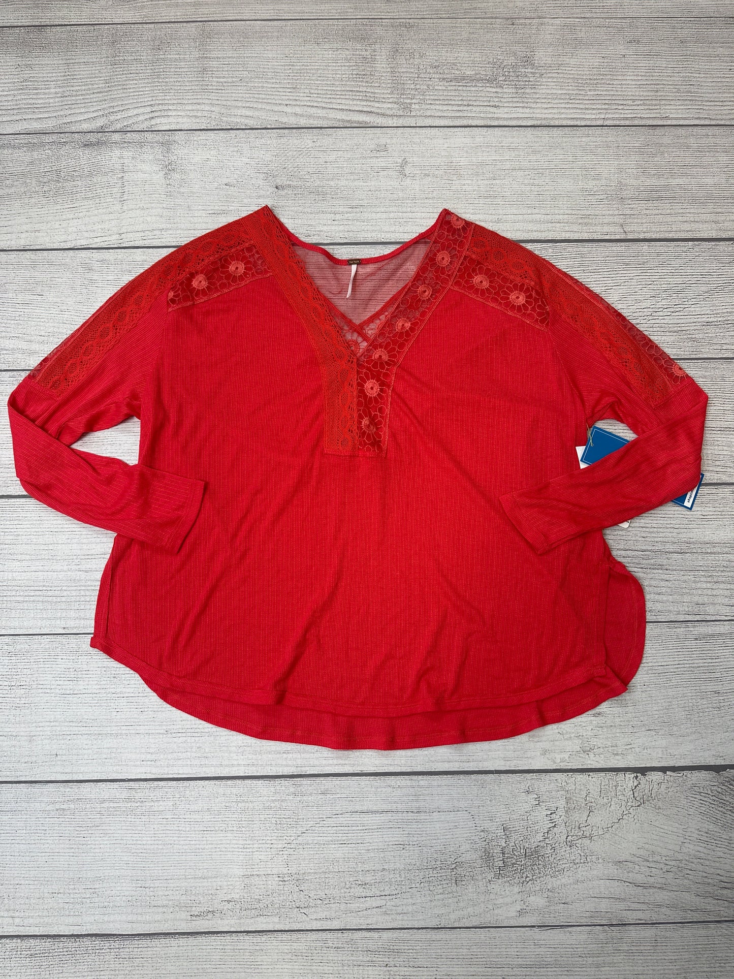 Orange Top Long Sleeve Free People, Size M