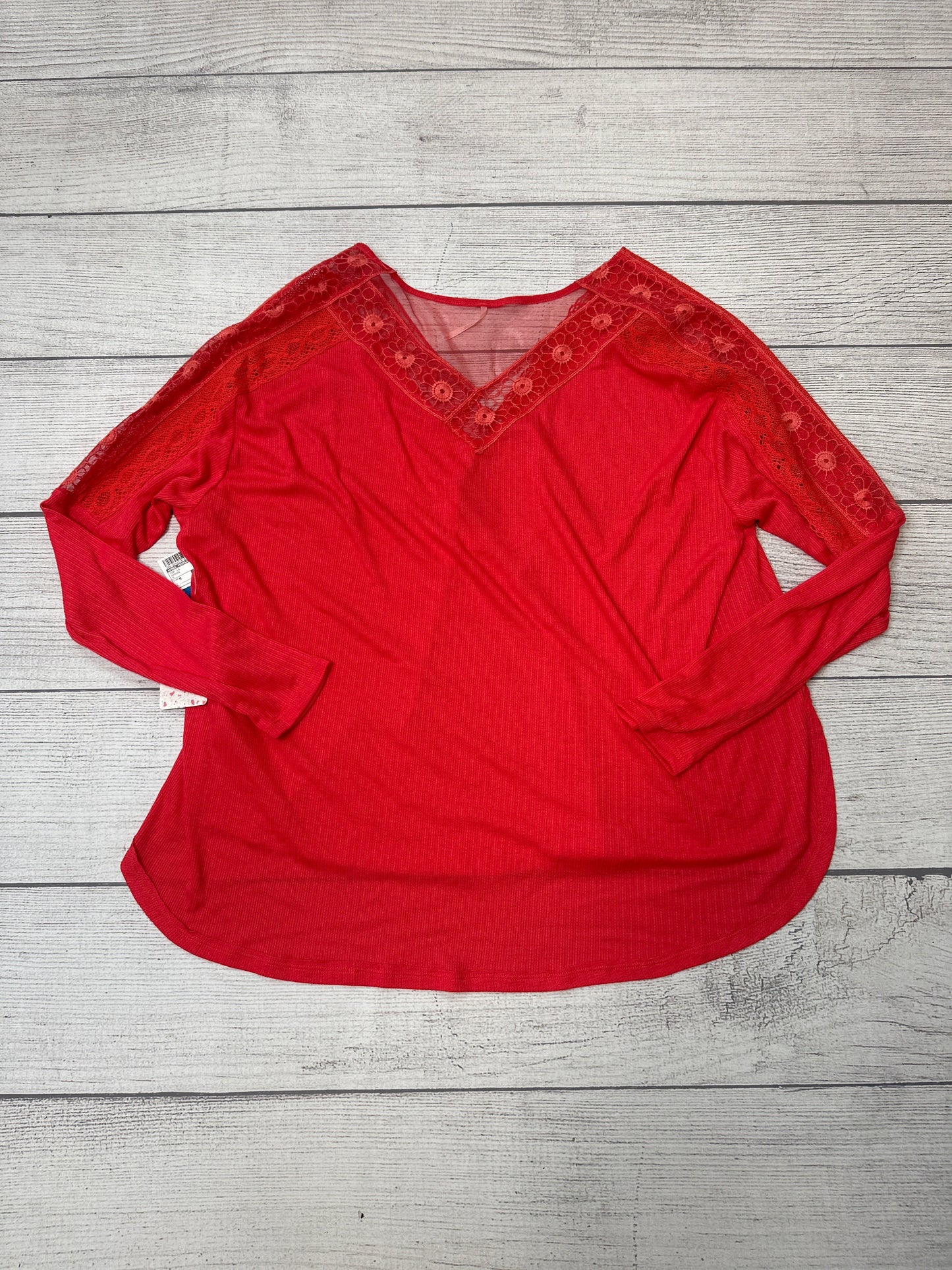 Orange Top Long Sleeve Free People, Size M