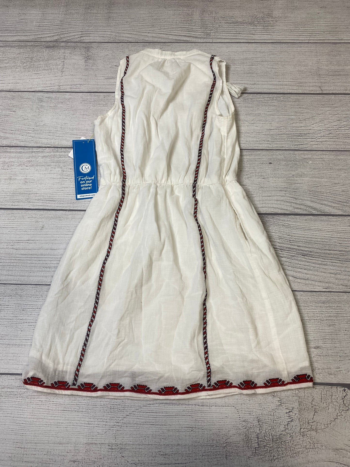 White Dress Casual Midi Madewell, Size Xs