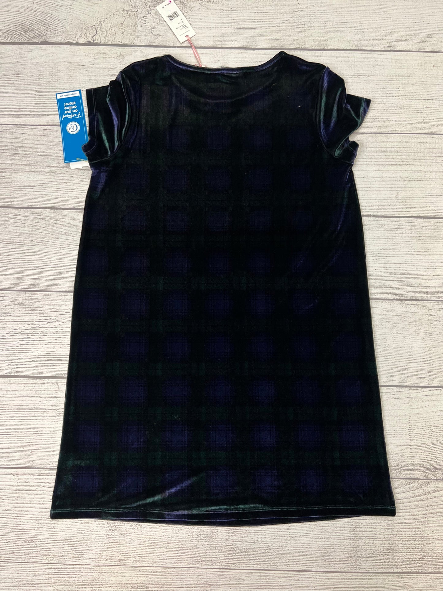 Dress Casual Midi By Vineyard Vines In Plaid, Size: L