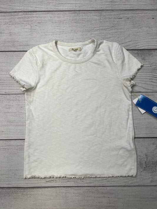 Top Short Sleeve By Madewell In White, Size: M