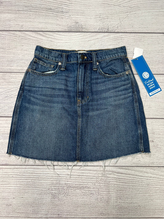 Skirt Mini & Short By Madewell In Denim, Size: 0