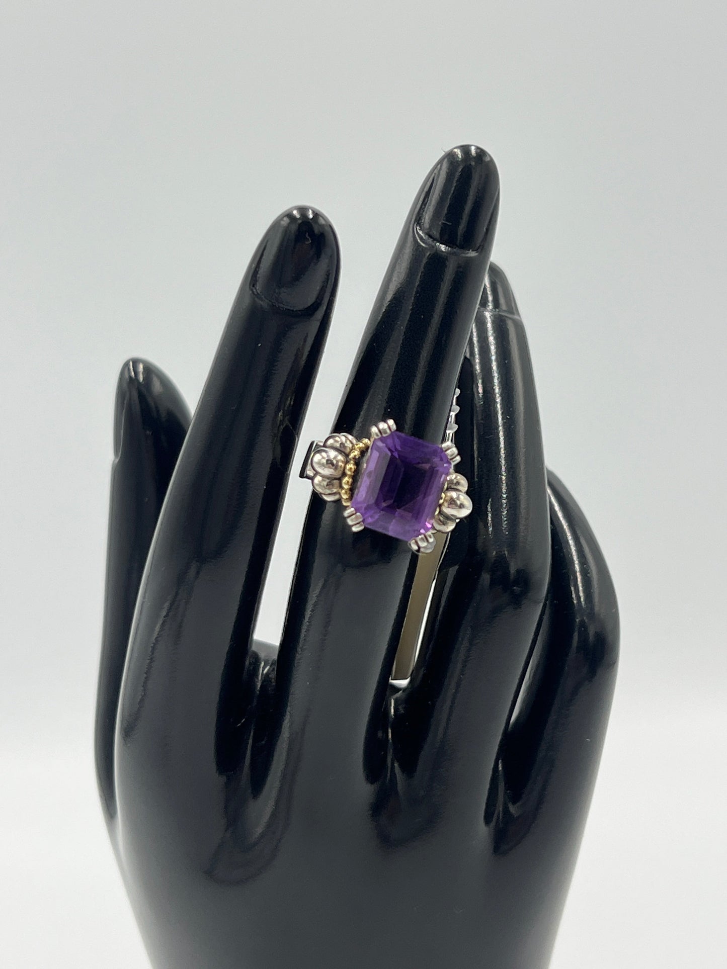 Lagos Glacier Amethyst Designer Cocktail Ring  Size: 6