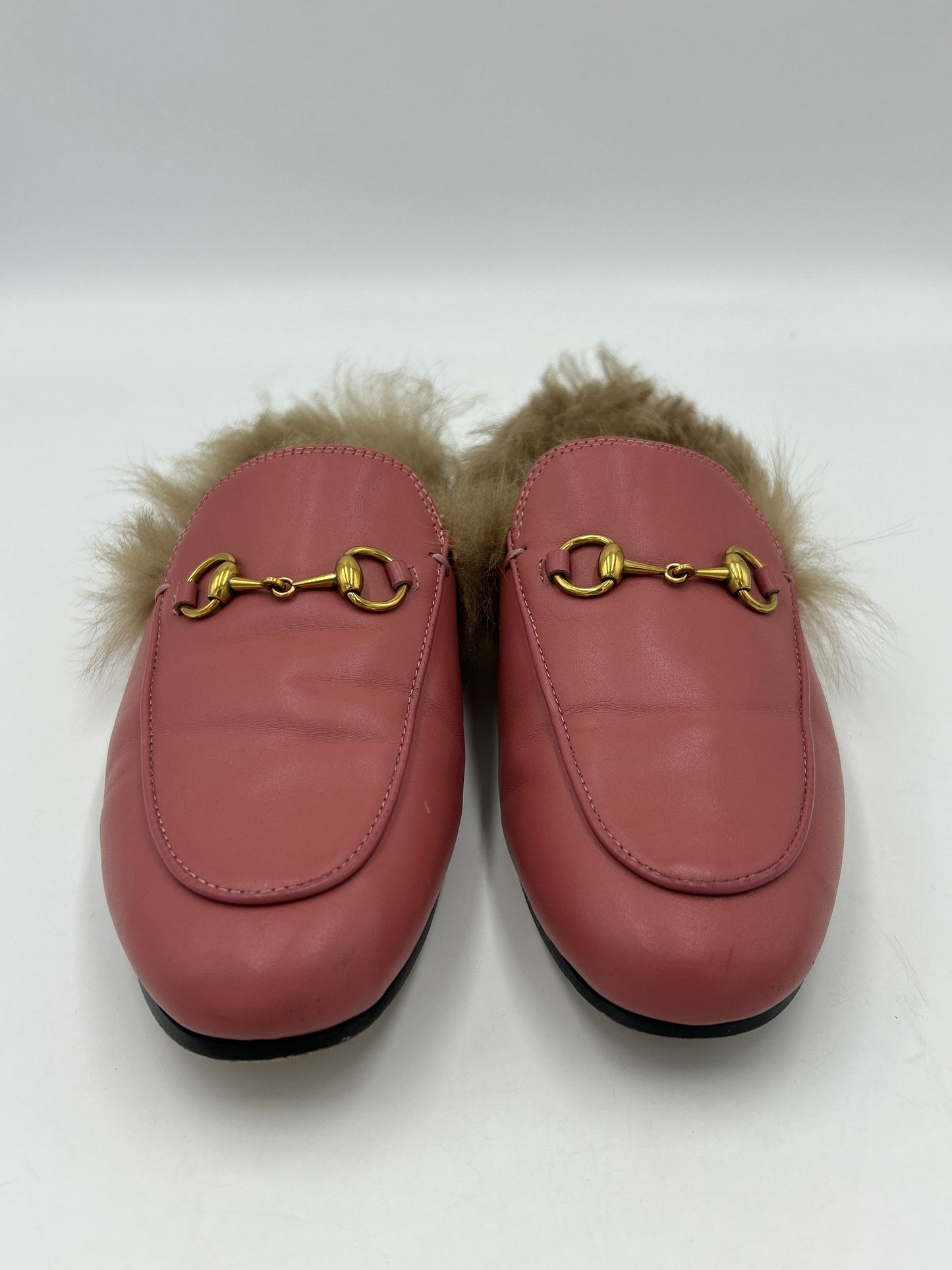 Gucci Princetown Horsebit Fur Designer Mules  Size: 6/36