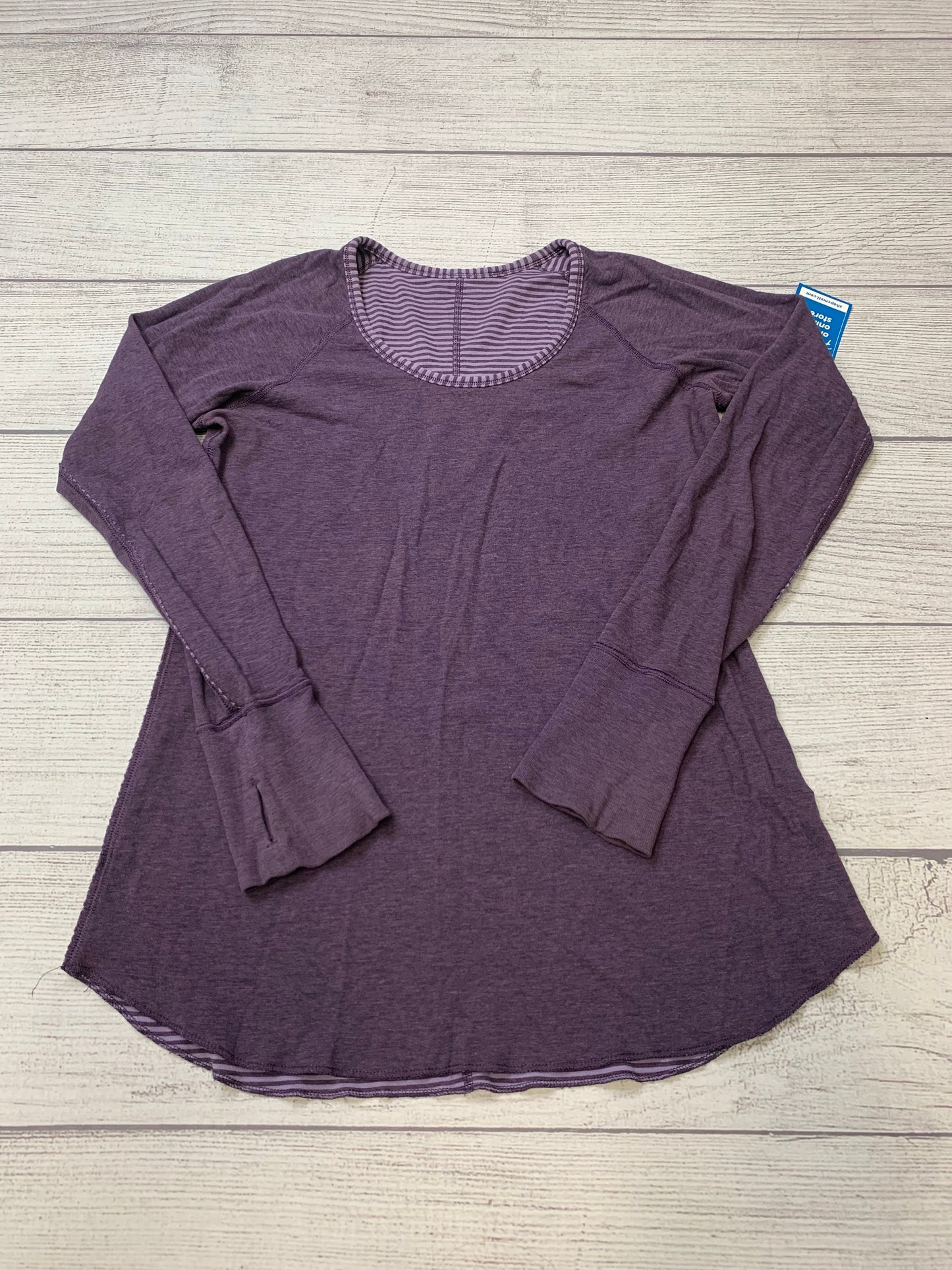 Purple Athletic Top Long Sleeve Crewneck Lululemon, Size M