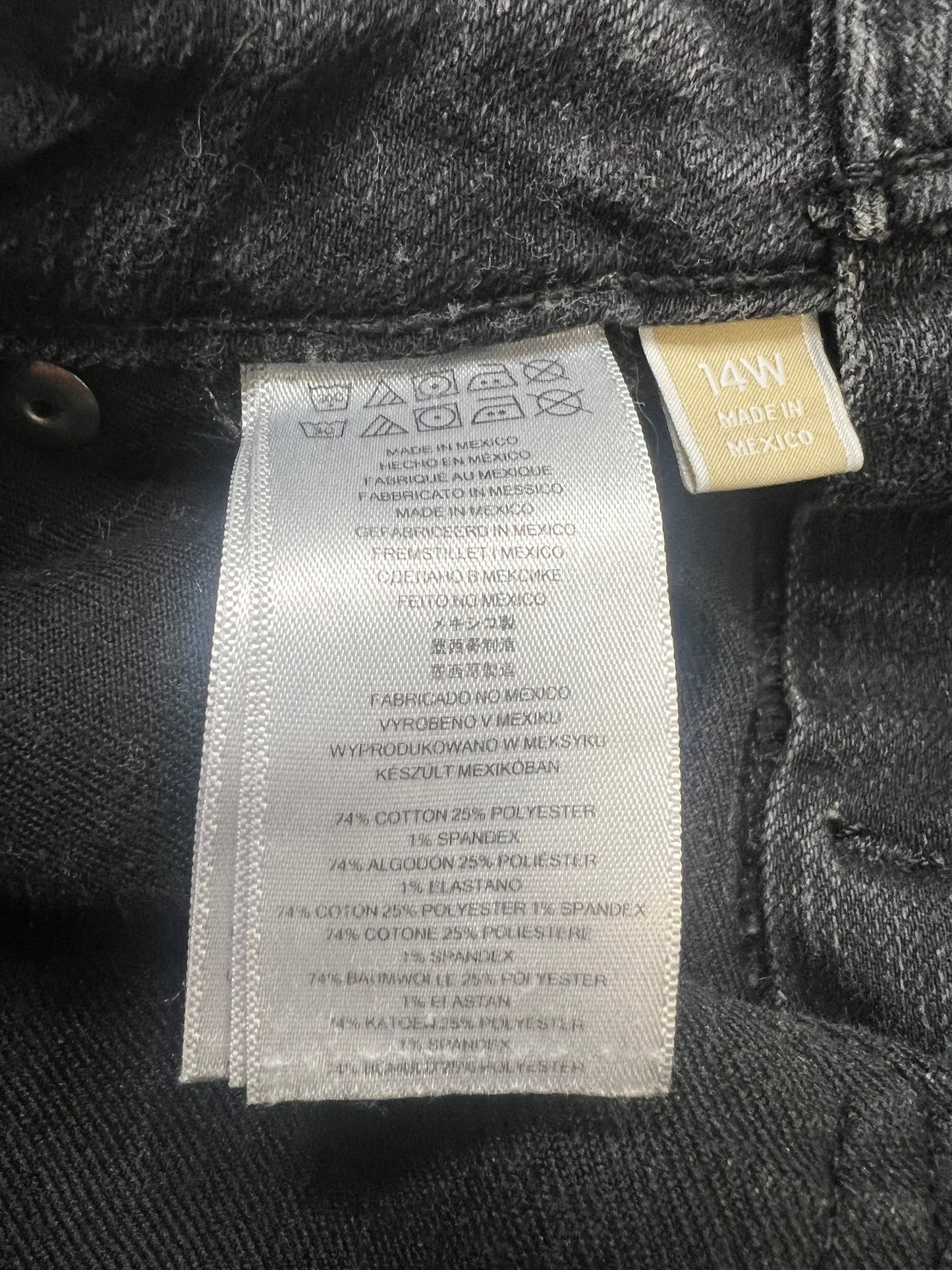 Black Jeans Designer Michael Kors, Size 14