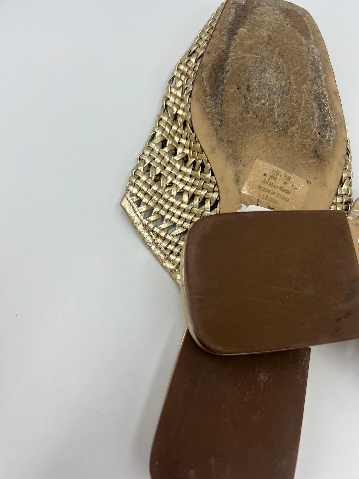 Gold Shoes Flats Mule & Slide Sam Edelman, Size 9