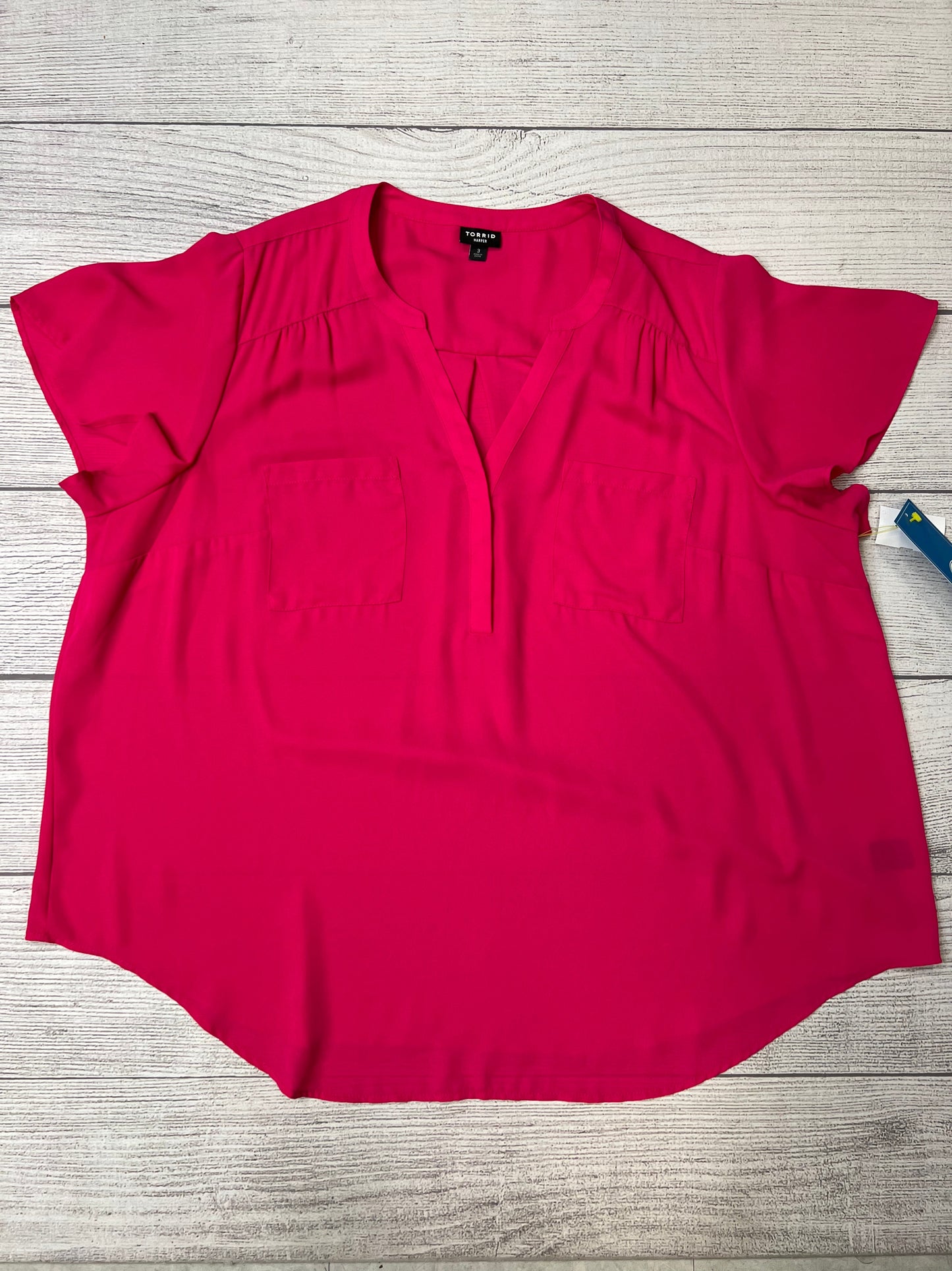 Hot Pink Top Short Sleeve Torrid, Size 3x