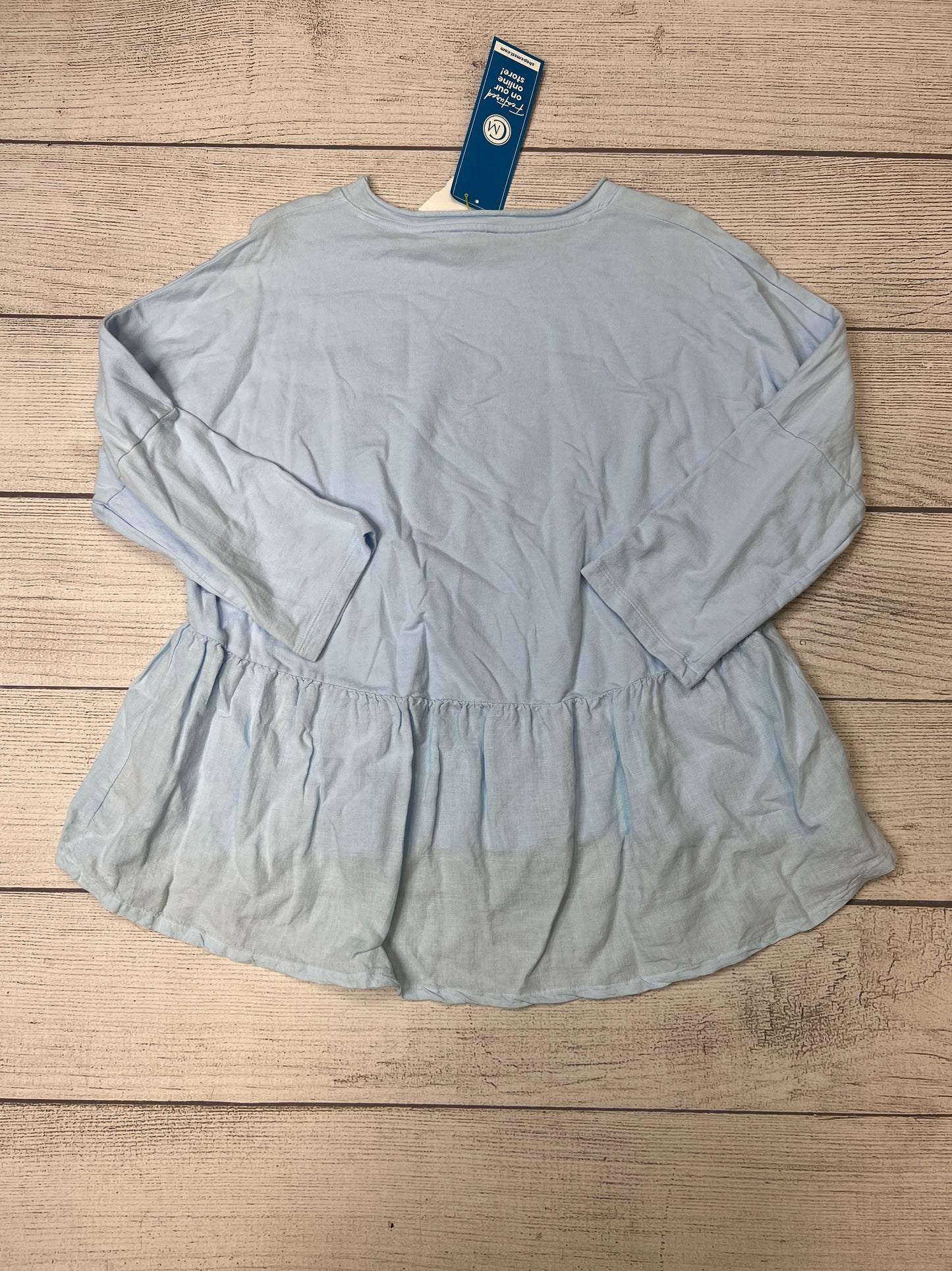 Blue Top Long Sleeve Anthropologie, Size M