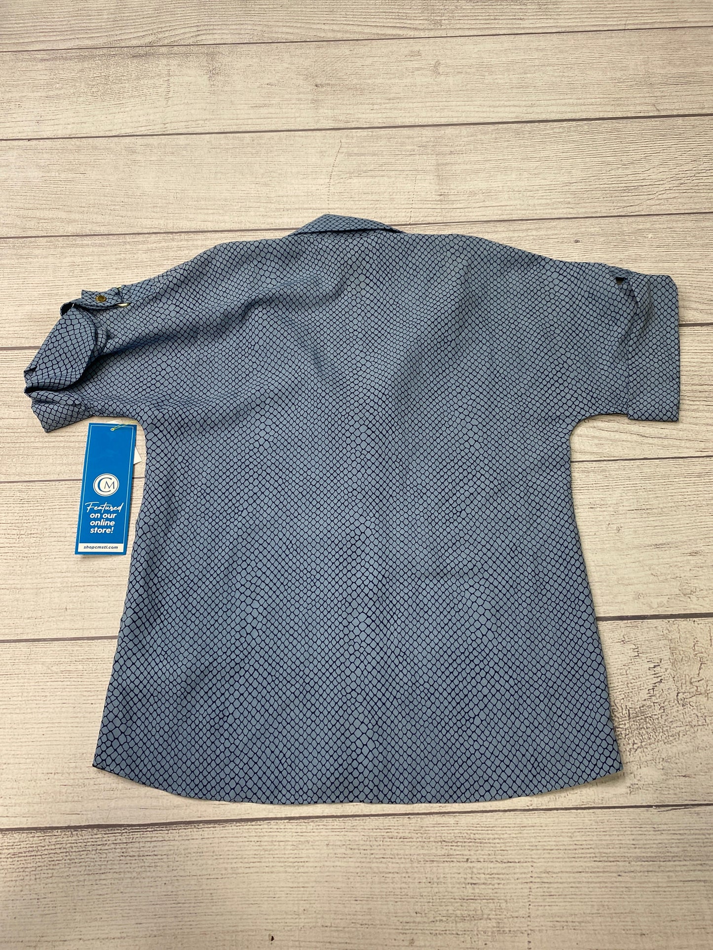 Blue Top Short Sleeve Designer Michael Kors, Size Xs