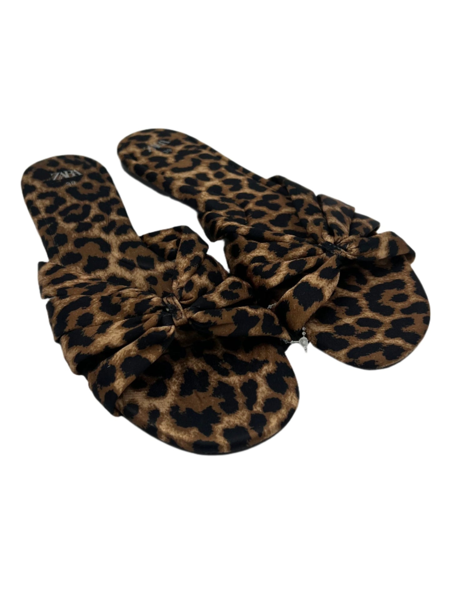 Sandals Flats By Zara In Animal Print, Size: 9