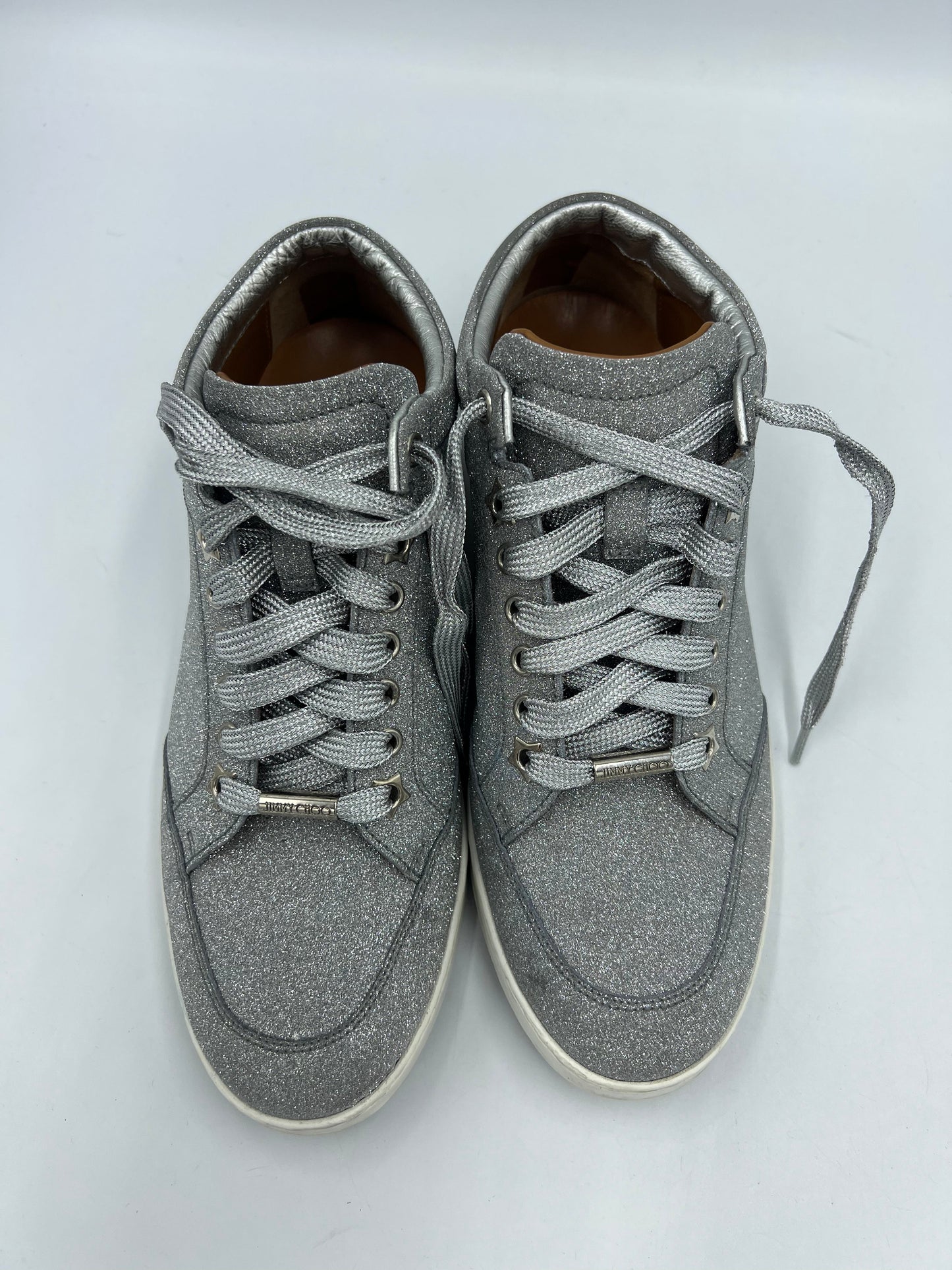 Jimmy Choo Designer Sneakers In Sparkles, Size: 8.5