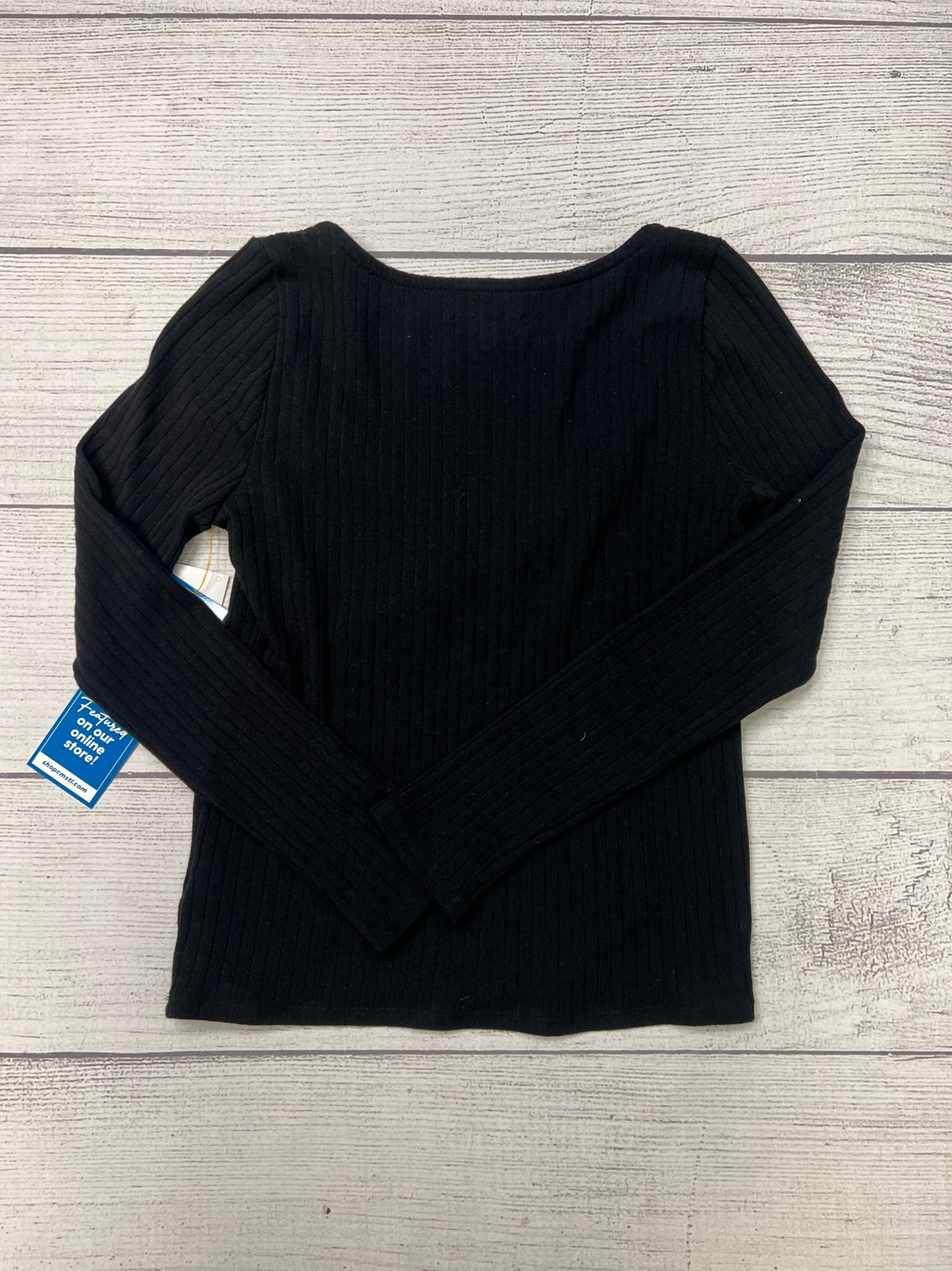 Top Long Sleeve By Madewell In Black, Size: S