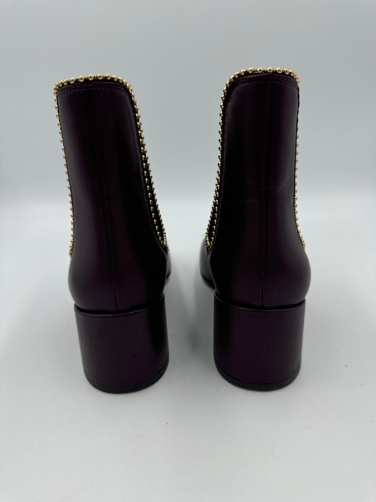 Boots Designer By Coach In Plum, Size: 5.5