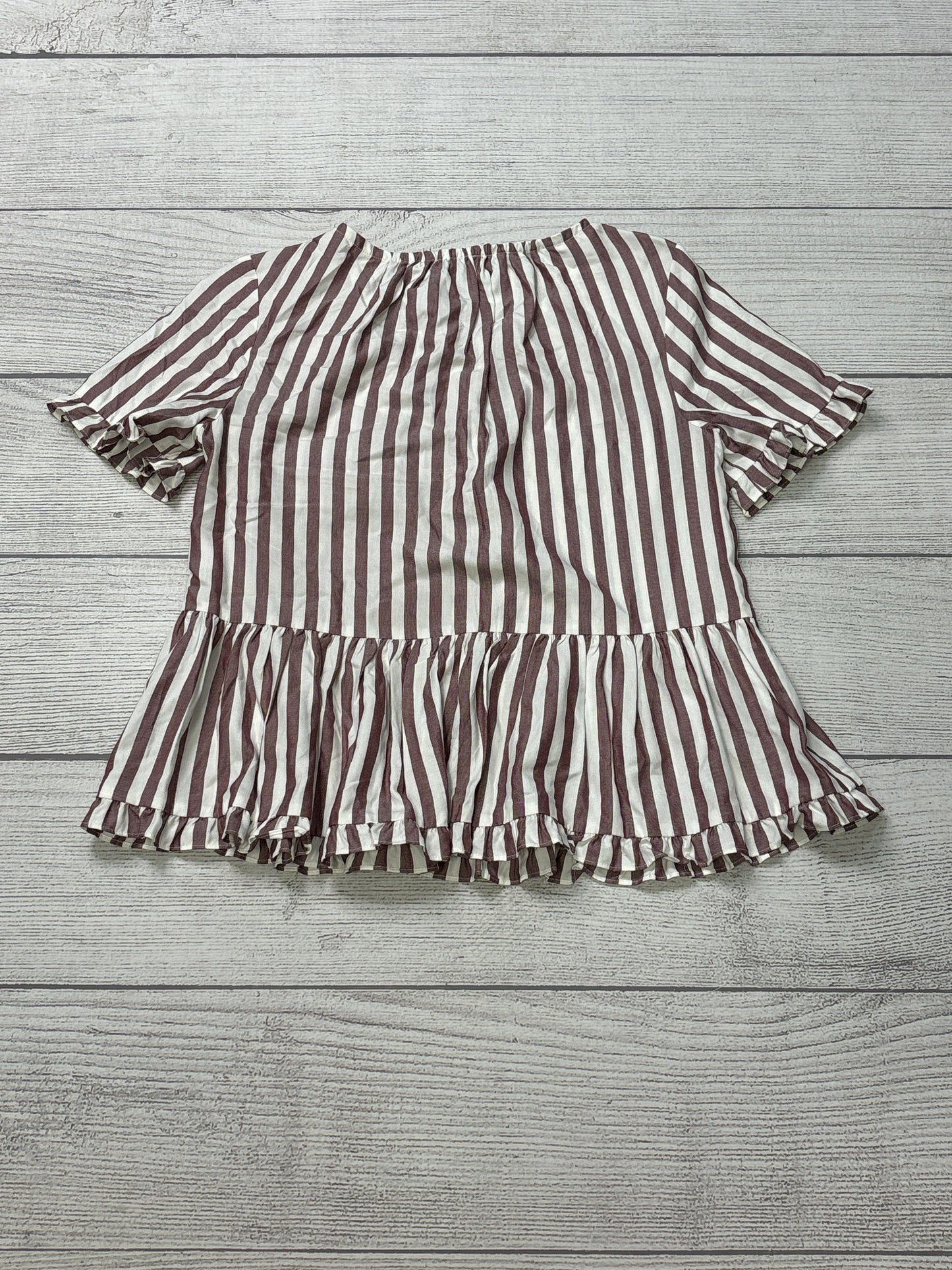 Top Short Sleeve By Madewell In Striped, Size: Xxs