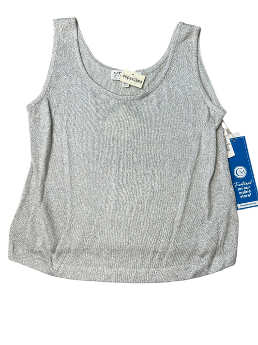 New! Top Sleeveless By St John Collection In Silver, Size: M