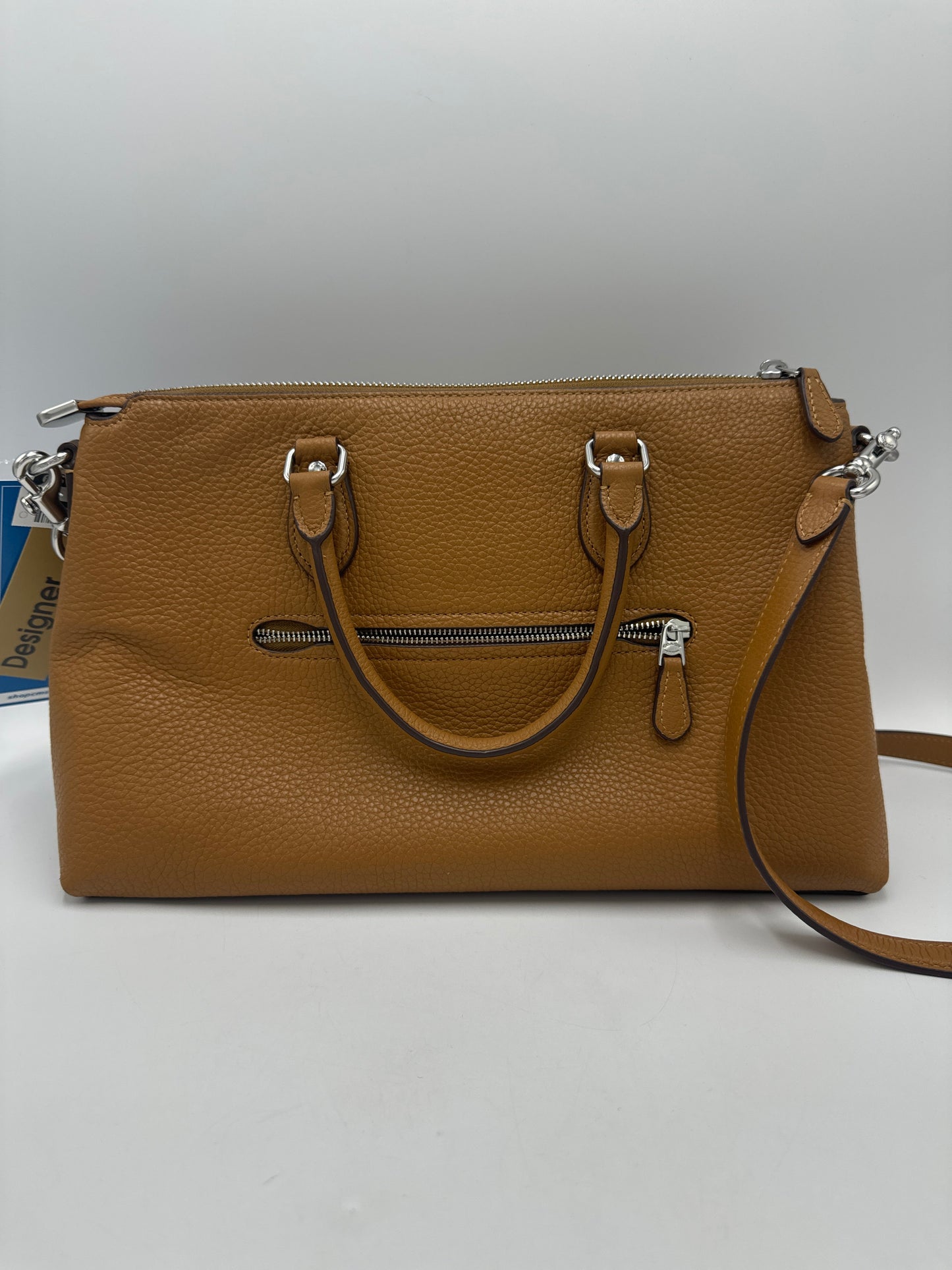 Leather Handbag Designer By Coach