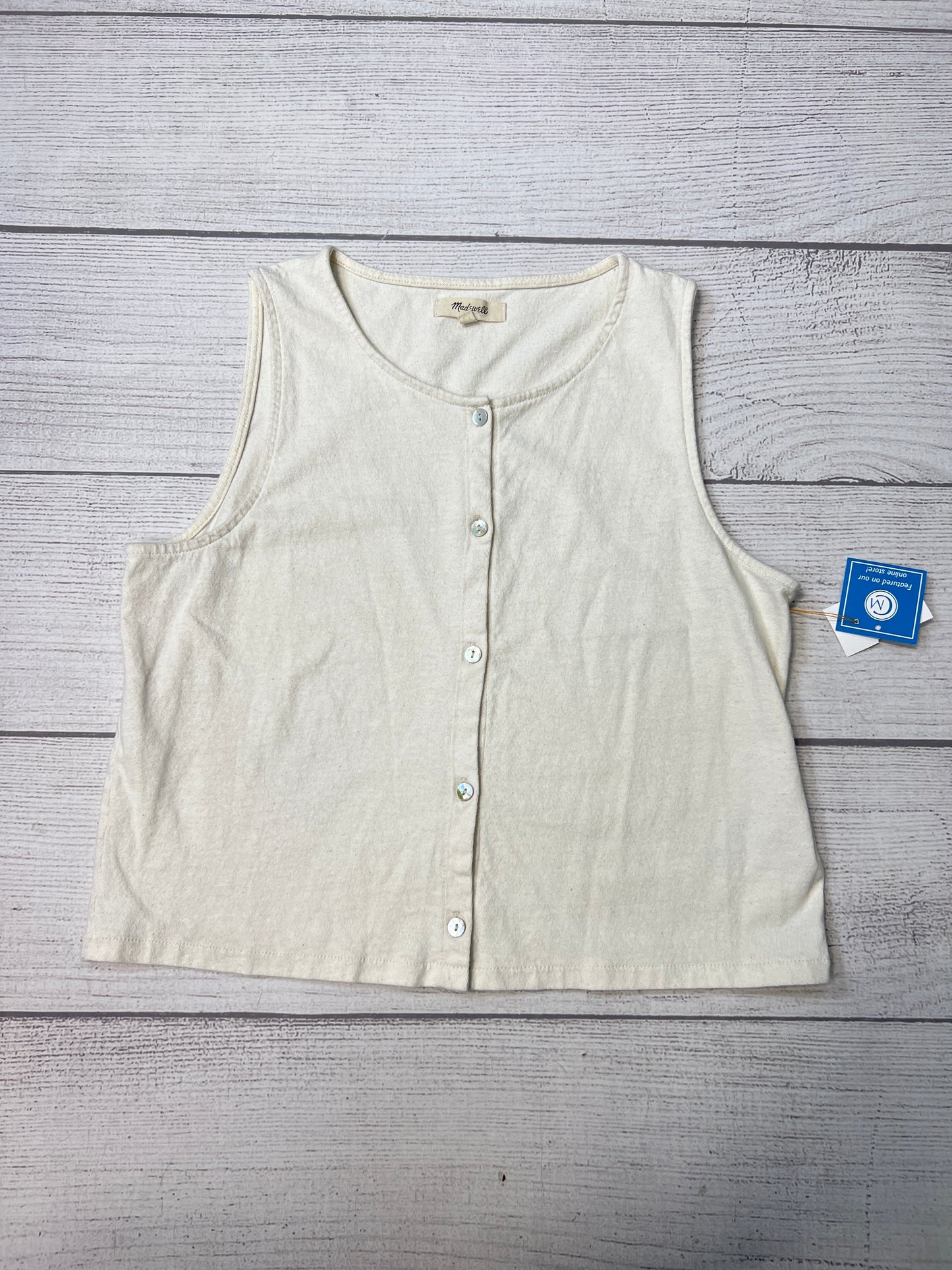 Top Sleeveless By Madewell In Cream, Size: S