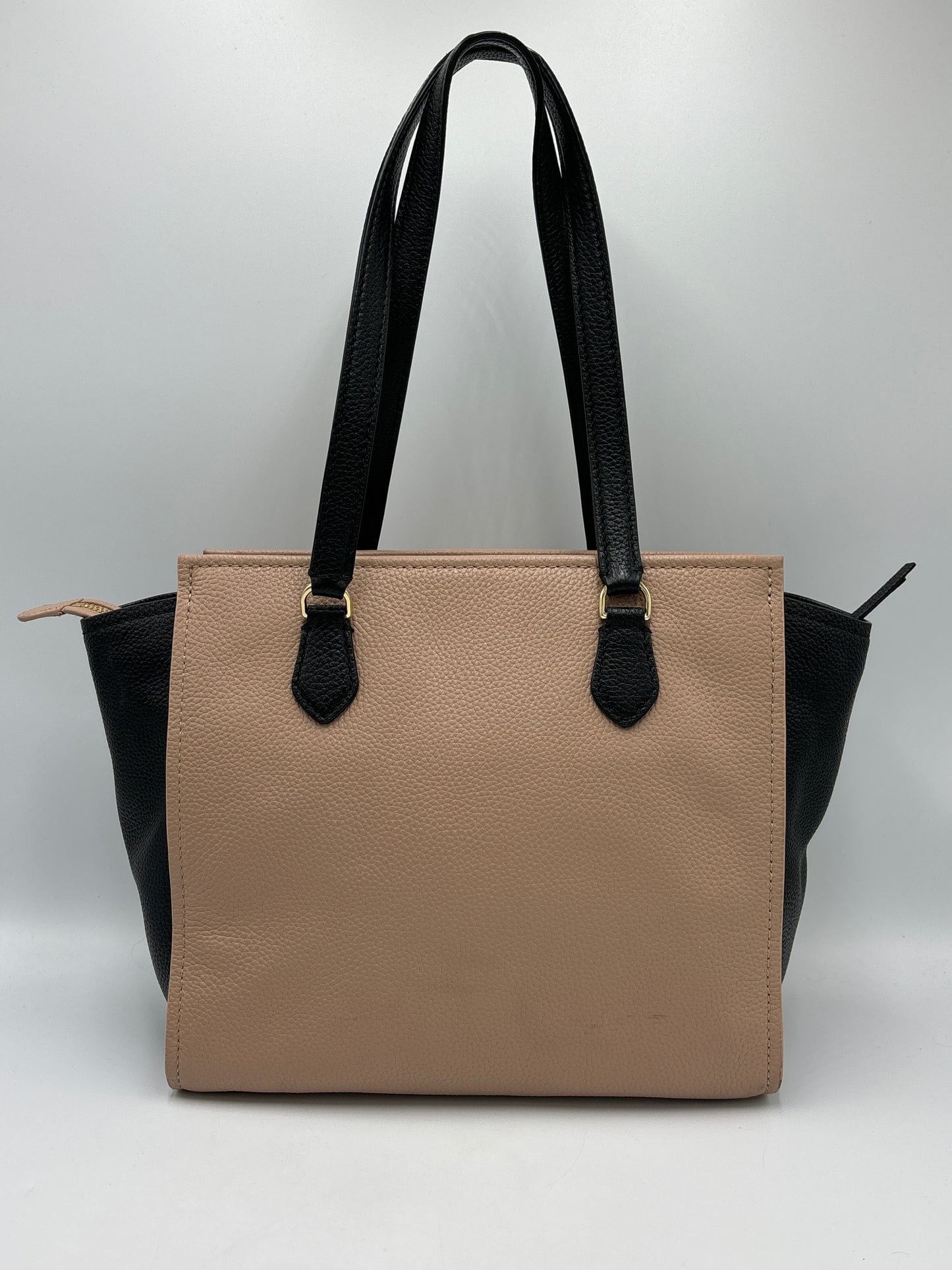 Zip Top Leather Handbag Designer By Kate Spade