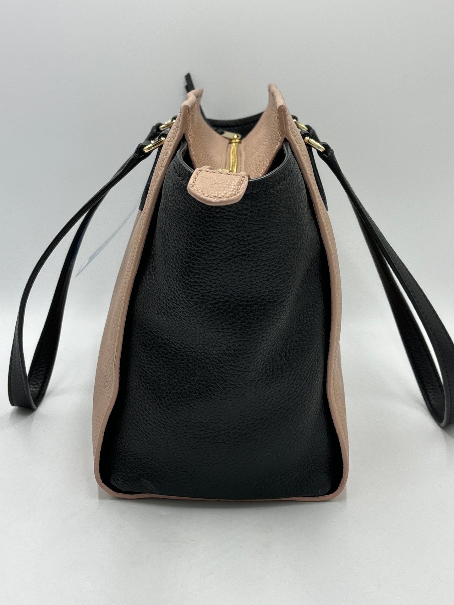 Zip Top Leather Handbag Designer By Kate Spade