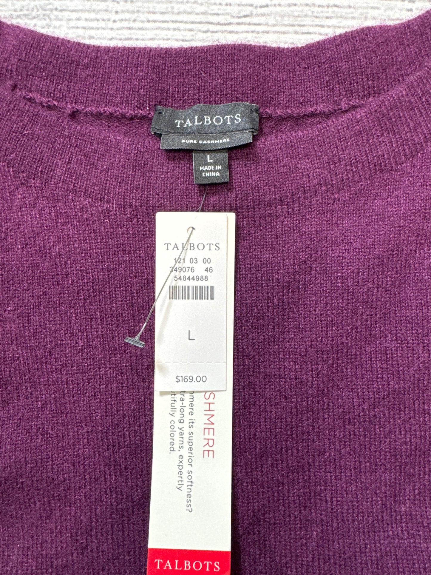 Sweater By Talbots In Purple, Size: L