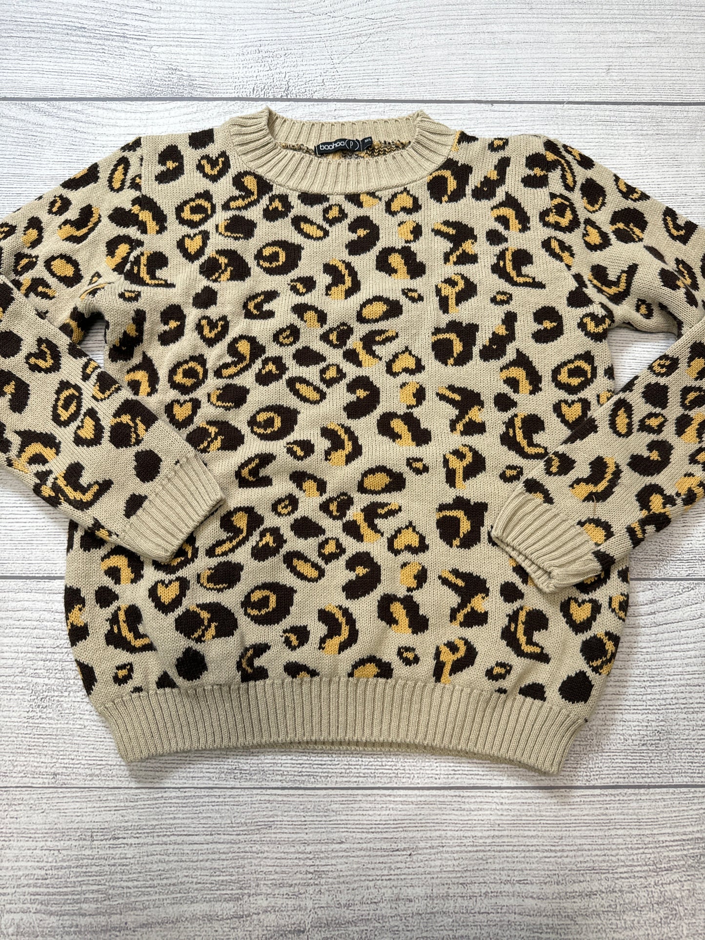 Sweater By Boohoo Boutique In Animal Print, Size: M