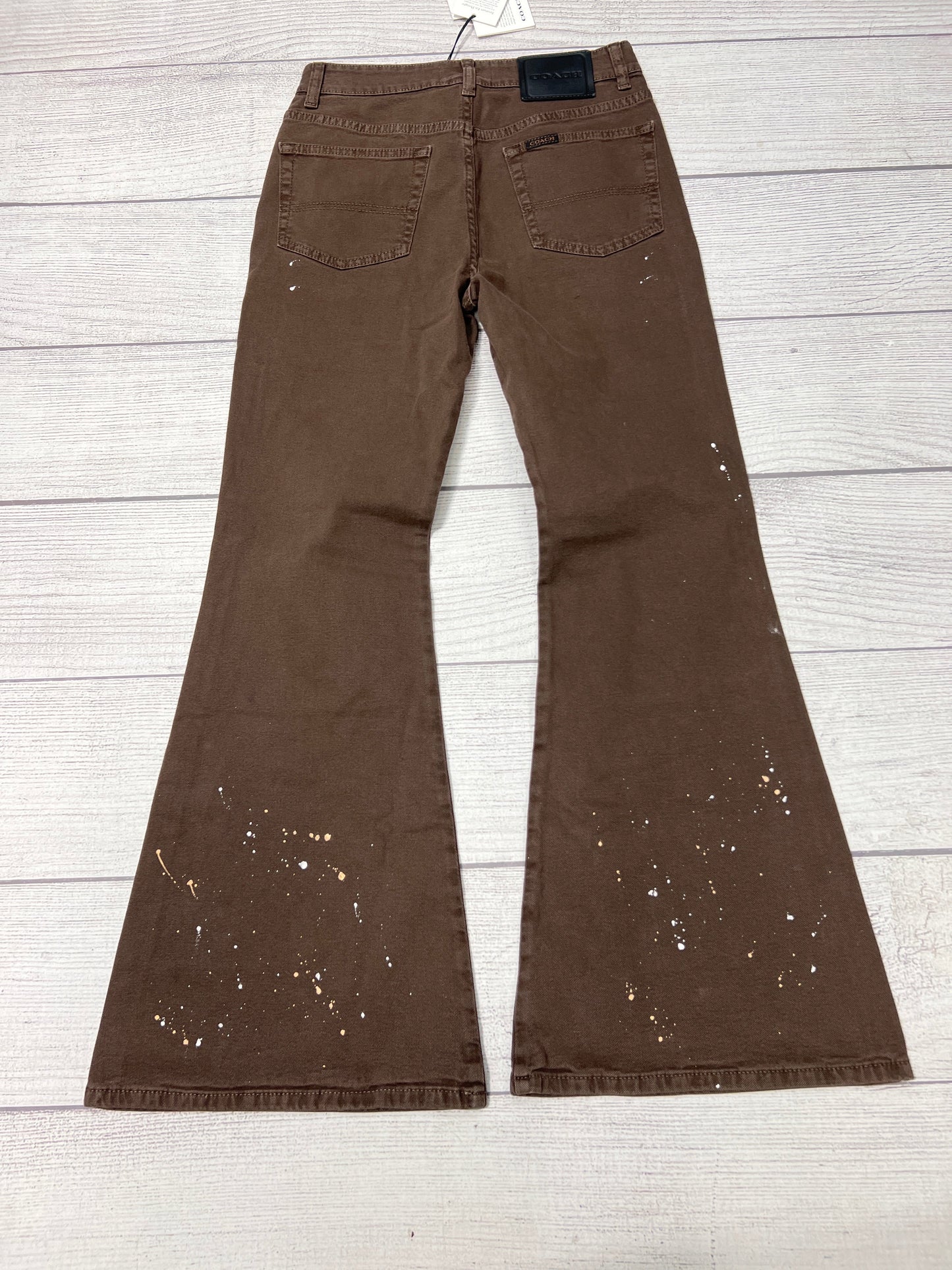 New! Jeans Designer By Coach In Brown, Size: 00