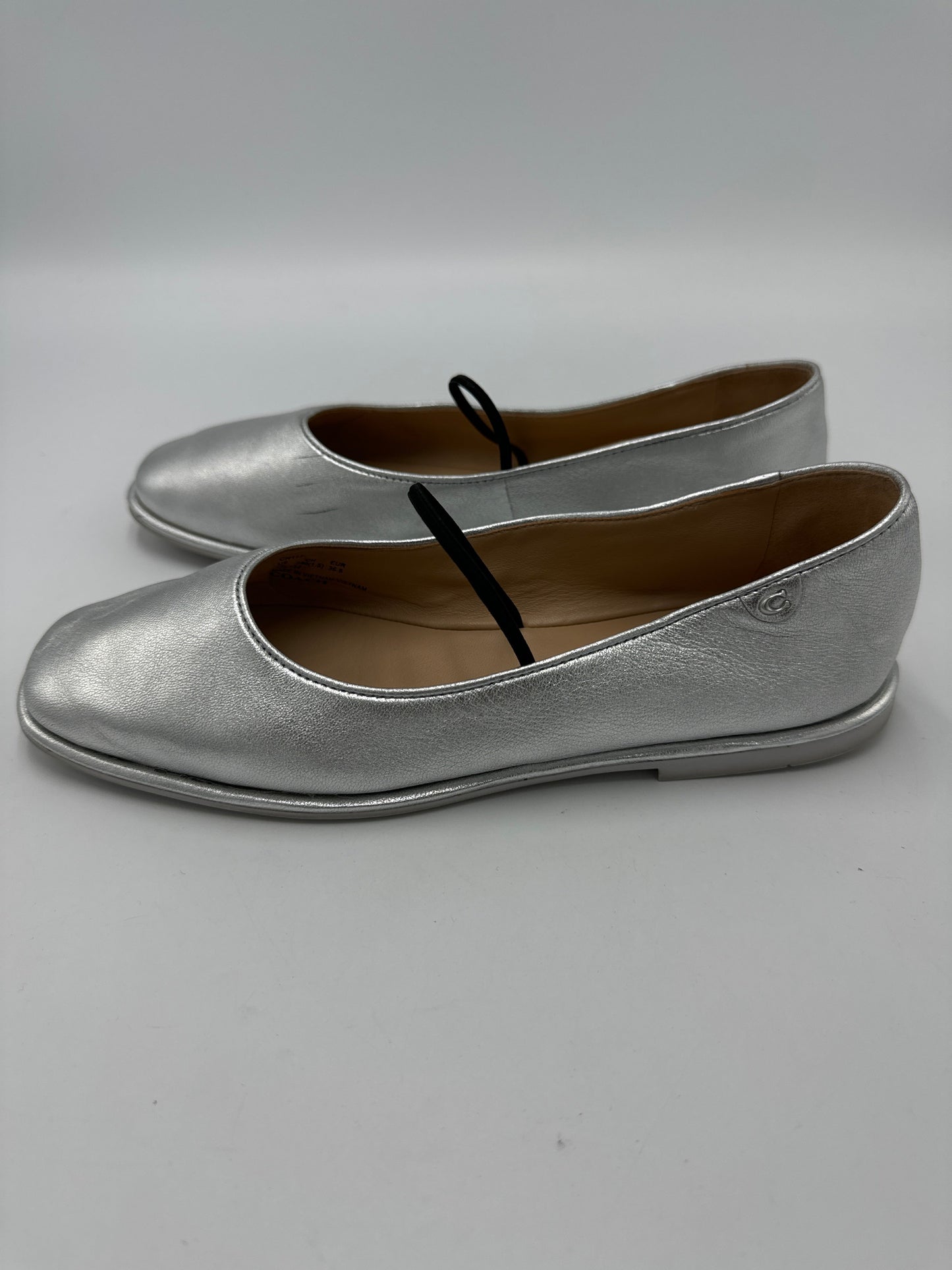 Shoes Designer By Coach In Silver, Size: 6