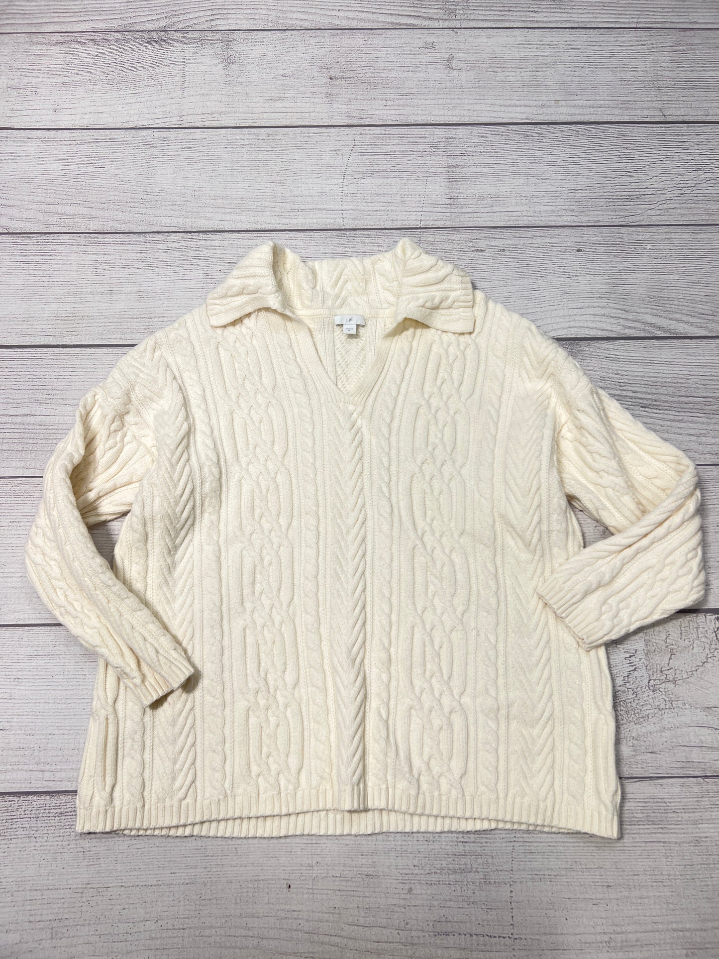 Sweater By J. Jill In Cream, Size: 2x