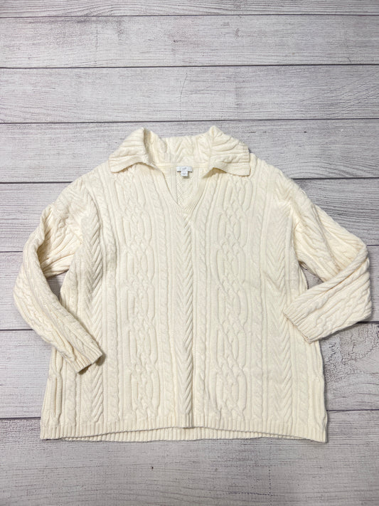 Sweater By J. Jill In Cream, Size: 2x