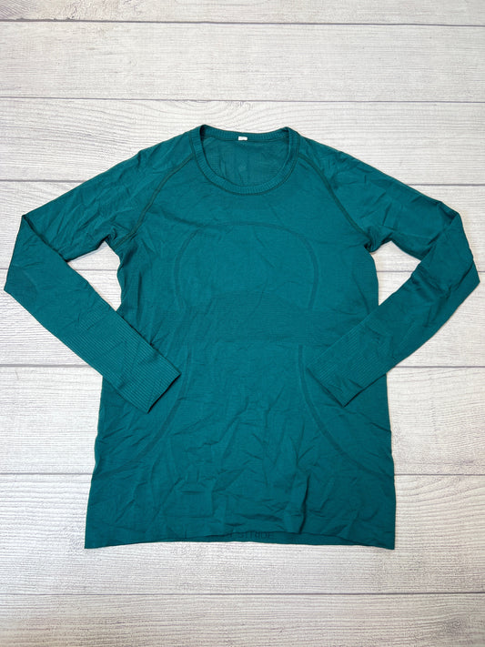 Athletic Top Long Sleeve Crewneck By Lululemon In Green, Size: L/12