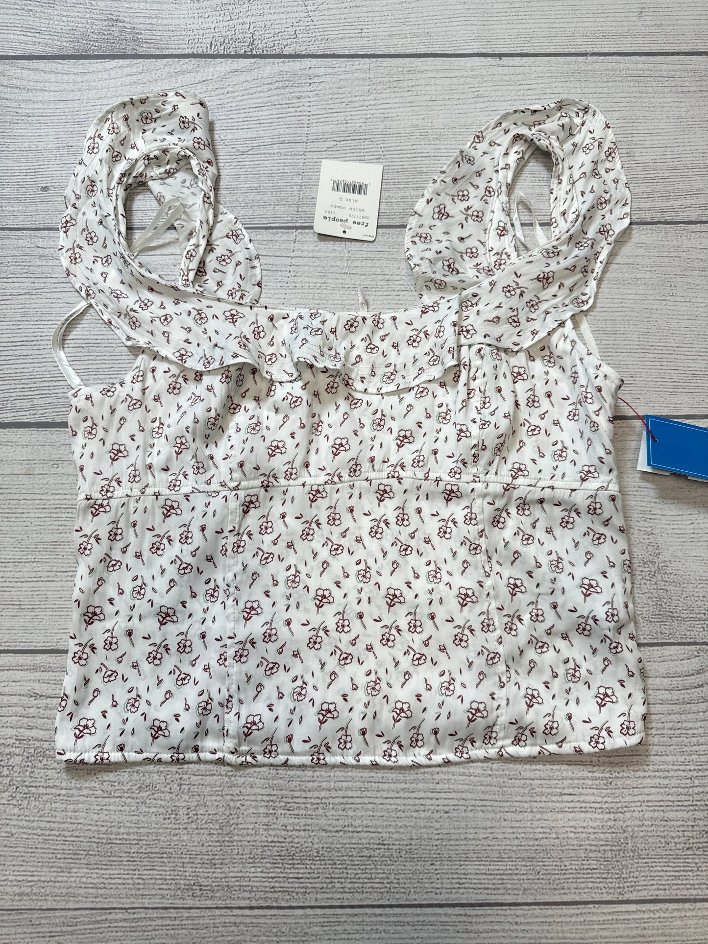 Top Sleeveless By Free People In Floral Print, Size: L