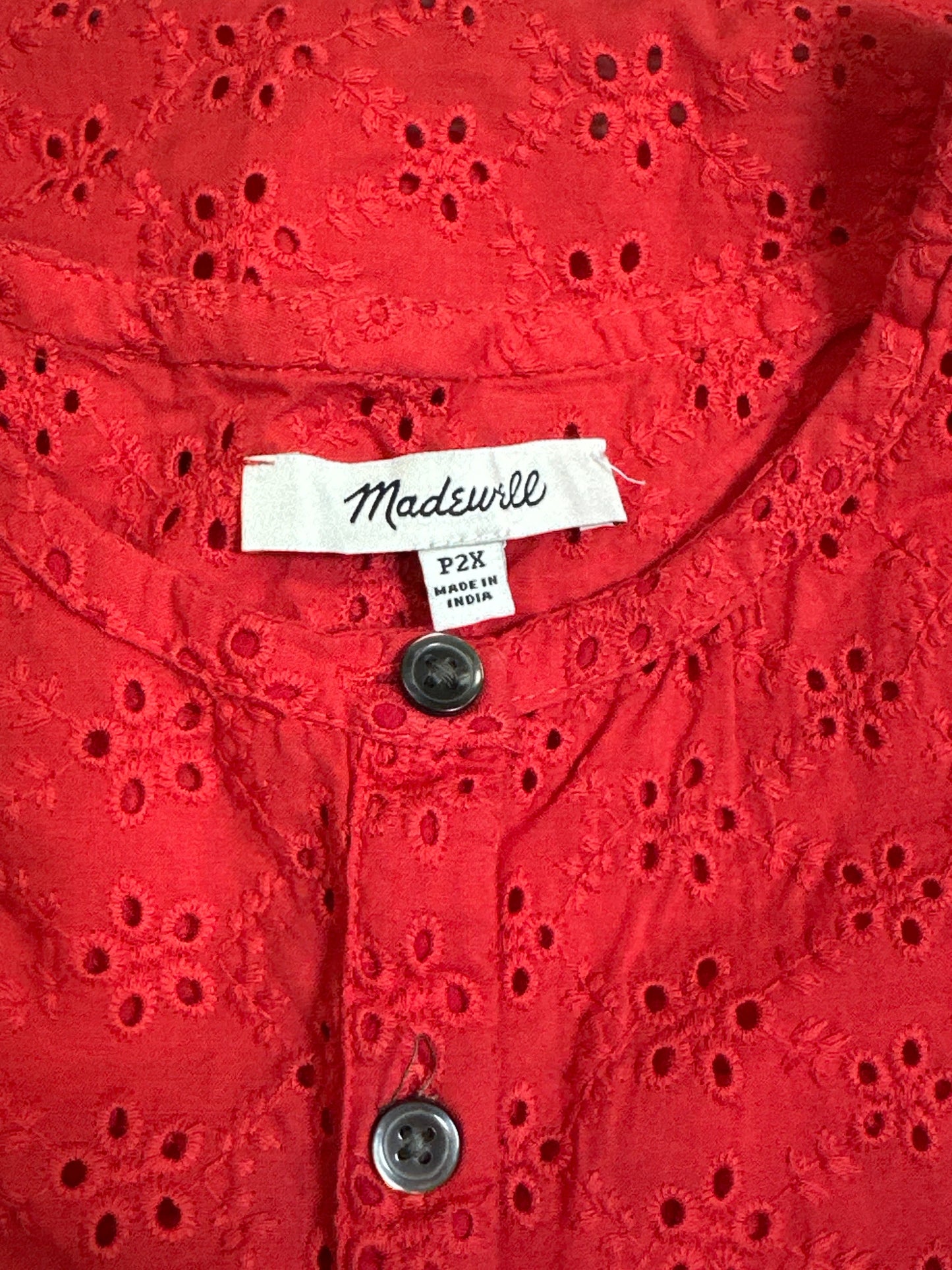 Top Sleeveless By Madewell In Red, Size: 2x