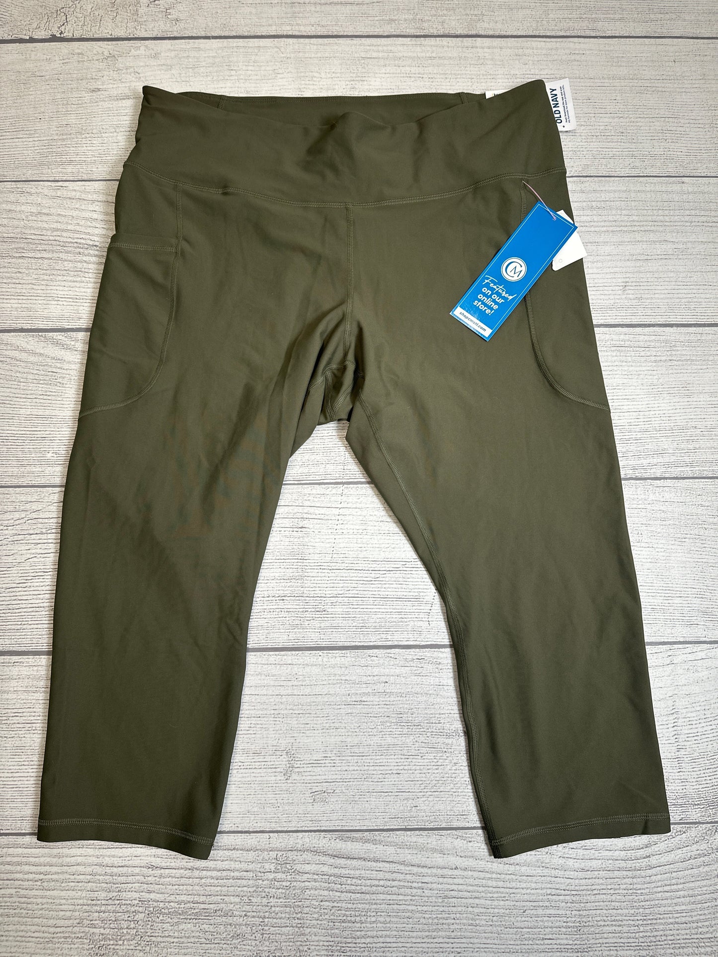 Athletic Capris By Old Navy In Green, Size: 2x