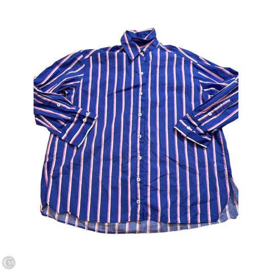 Top Long Sleeve By Zara In Purple & White, Size: Xs